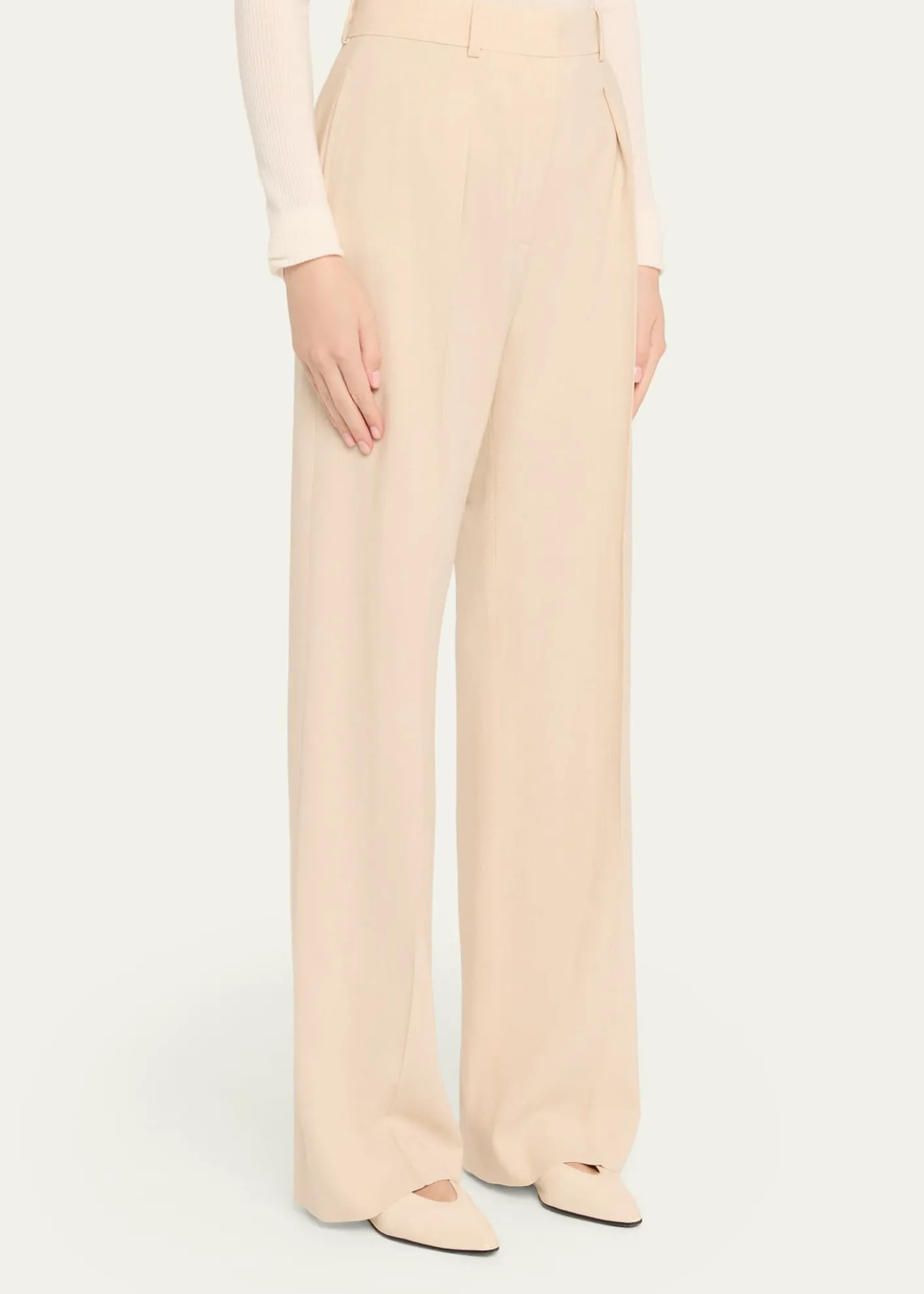 Loro PianaEdward Pleated Wide-Leg Trousers