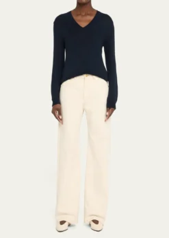 Loro PianaFobello V-Neck GG 8 Baby Cashmere Sweater