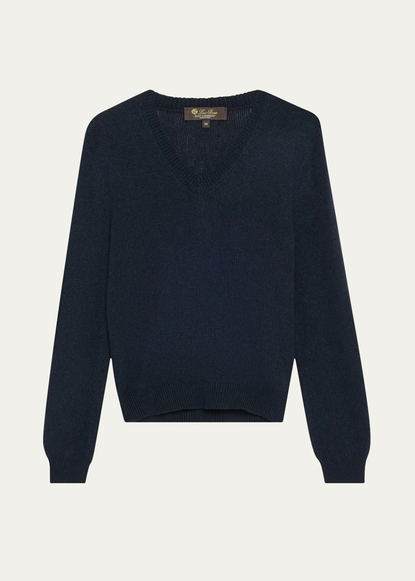 Loro PianaFobello V-Neck GG 8 Baby Cashmere Sweater