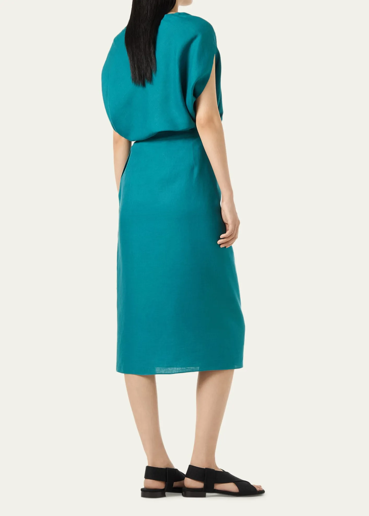 Loro PianaGaia Short Sleeve Asymmetric Linen Shirt