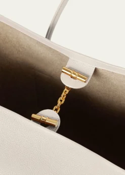 Loro PianaGhiera Grained Leather & Cashmere Tote Bag