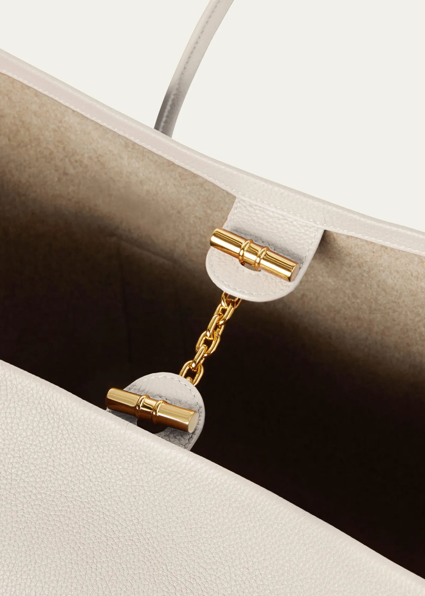 Loro PianaGhiera Grained Leather & Cashmere Tote Bag