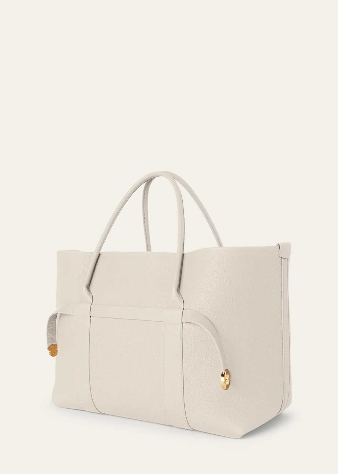 Loro PianaGhiera Grained Leather & Cashmere Tote Bag