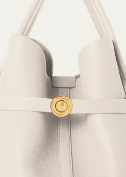 Loro PianaGhiera Grained Leather & Cashmere Tote Bag