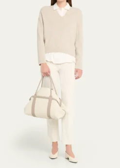 Loro PianaGhiera Large Leather Shopper Tote Bag