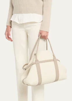Loro PianaGhiera Large Leather Shopper Tote Bag