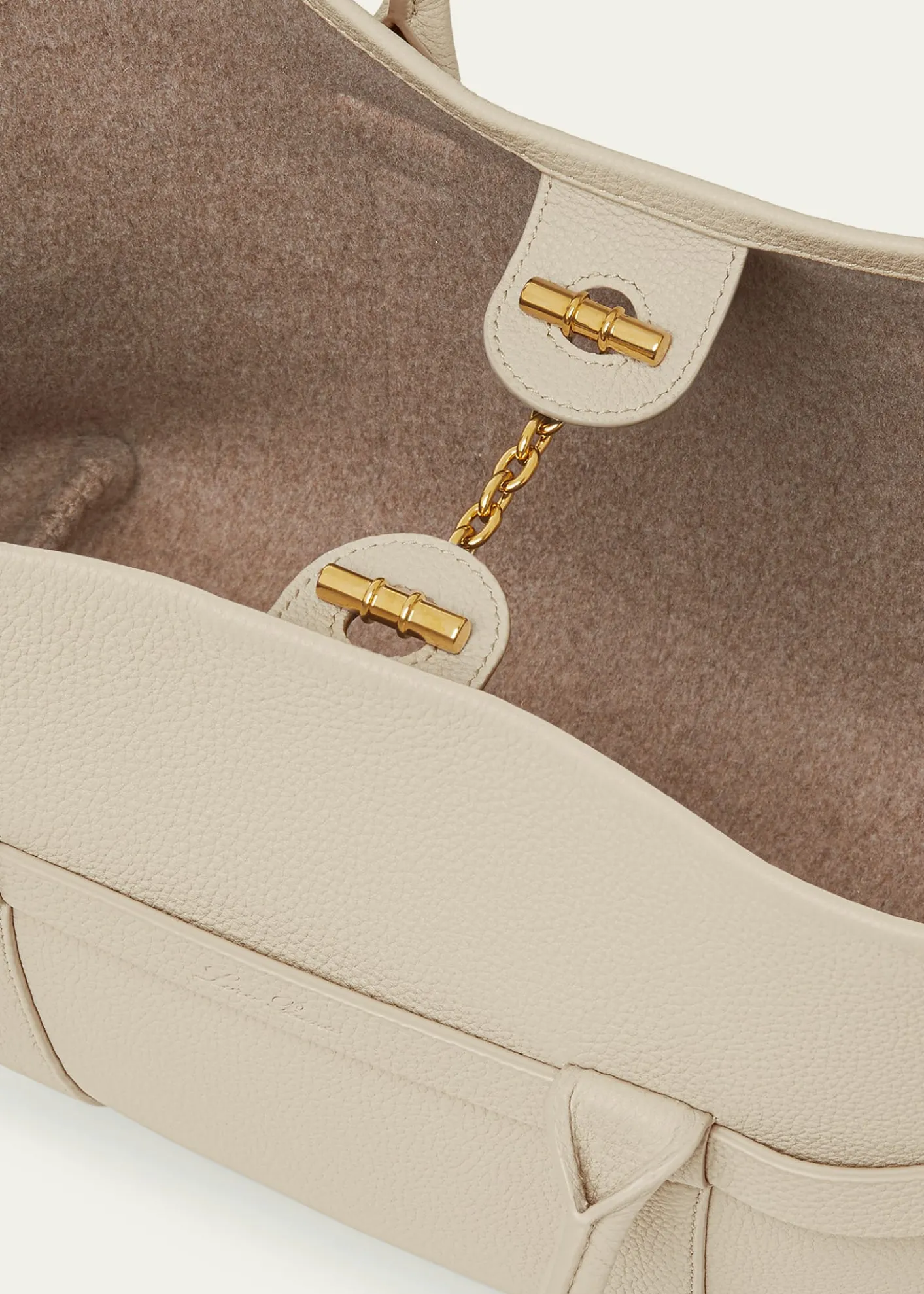 Loro PianaGhiera Small Leather Shopper Tote Bag