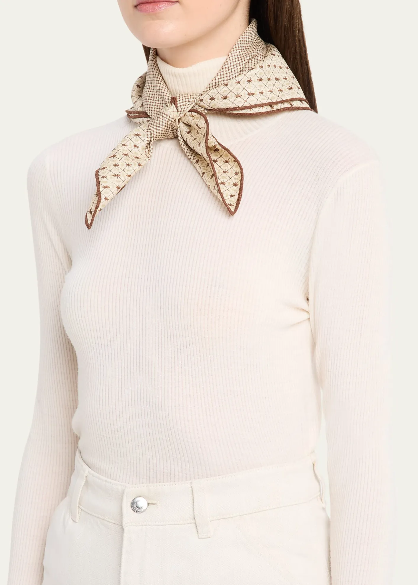 Loro PianaGolden Net Foulard Scarf