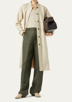 Loro PianaHector Linen Twill Straight-Leg Trousers
