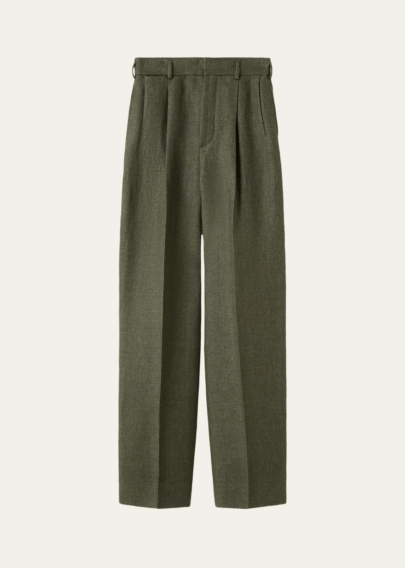 Loro PianaHector Linen Twill Straight-Leg Trousers