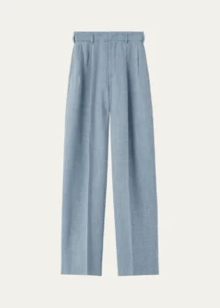 Loro PianaHector Linen-Wool Straight-Leg Trousers