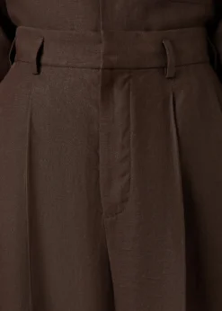 Loro PianaHector Pleated Short Linen Trousers