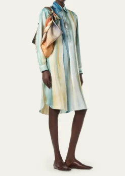 Loro PianaKailee Abstract-Print Silk Twill Shirtdress