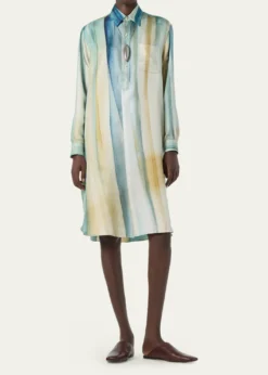 Loro PianaKailee Abstract-Print Silk Twill Shirtdress
