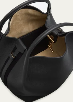 Loro PianaLarge Bale Fine-Grain Leather Bag