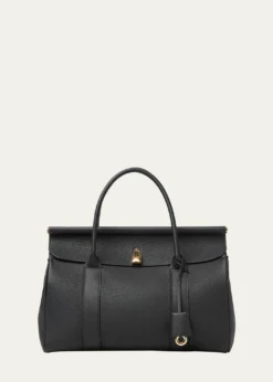Loro PianaLoom 32 Grained Leather Top-Handle Bag