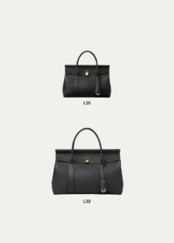 Loro PianaLoom 32 Grained Leather Top-Handle Bag