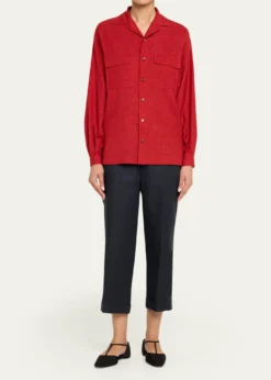 Loro PianaLouis Linen-Wool Cropped Trousers