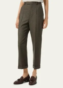 Loro PianaLouis Wool Straight-Leg Ankle Trousers
