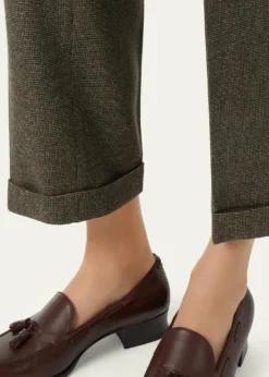 Loro PianaLouis Wool Straight-Leg Ankle Trousers