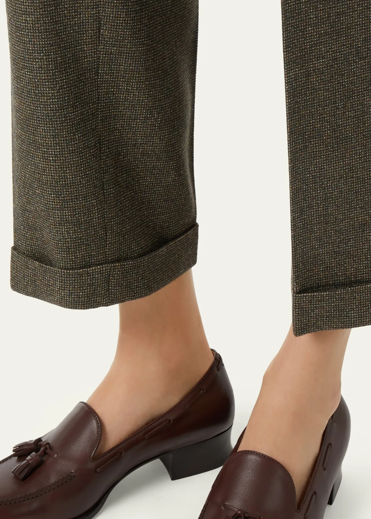 Loro PianaLouis Wool Straight-Leg Ankle Trousers