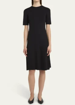 Loro PianaLyskamm Short-Sleeve Silk Dress