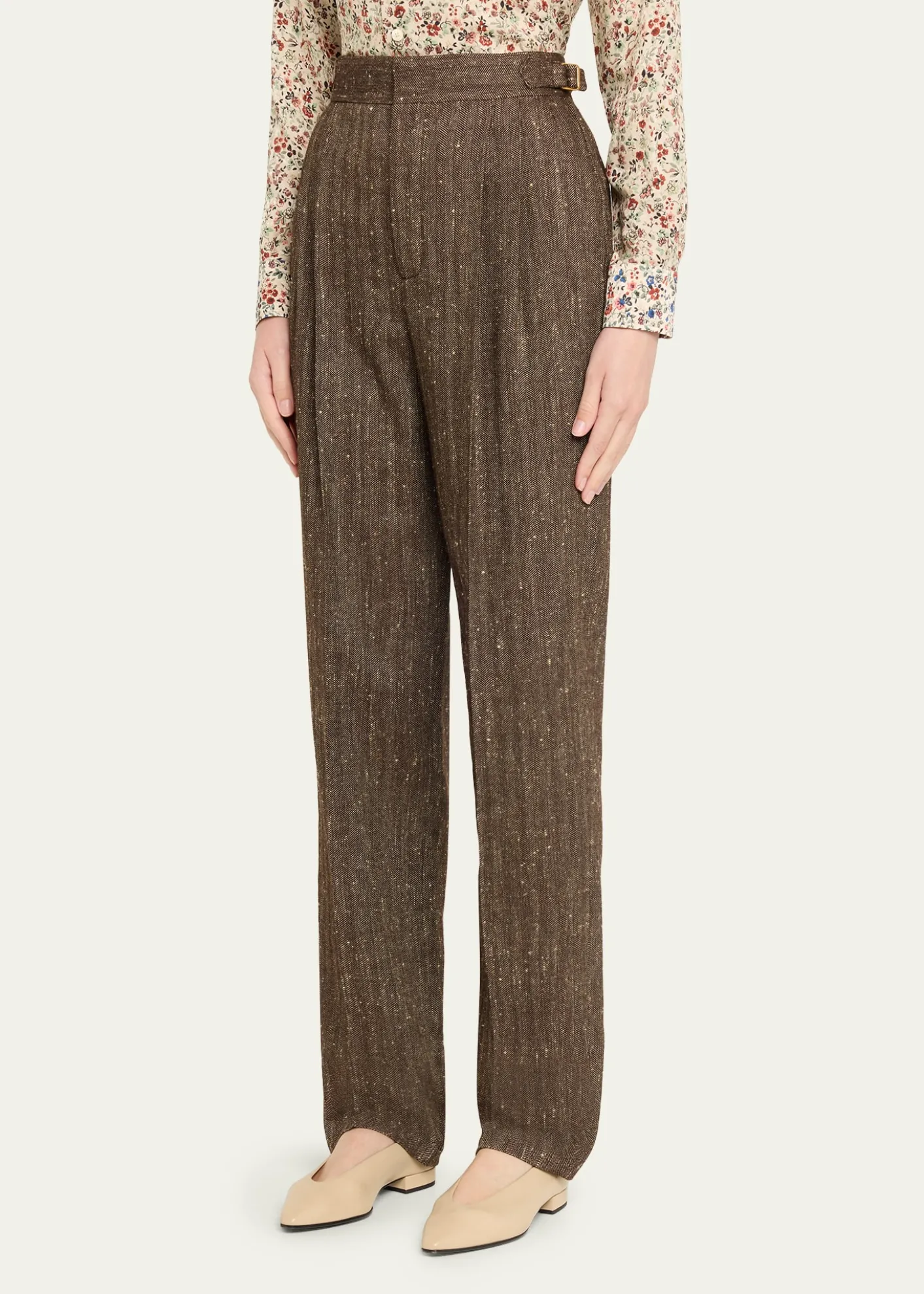 Loro PianaMalik Pleated Straight-Leg Trousers