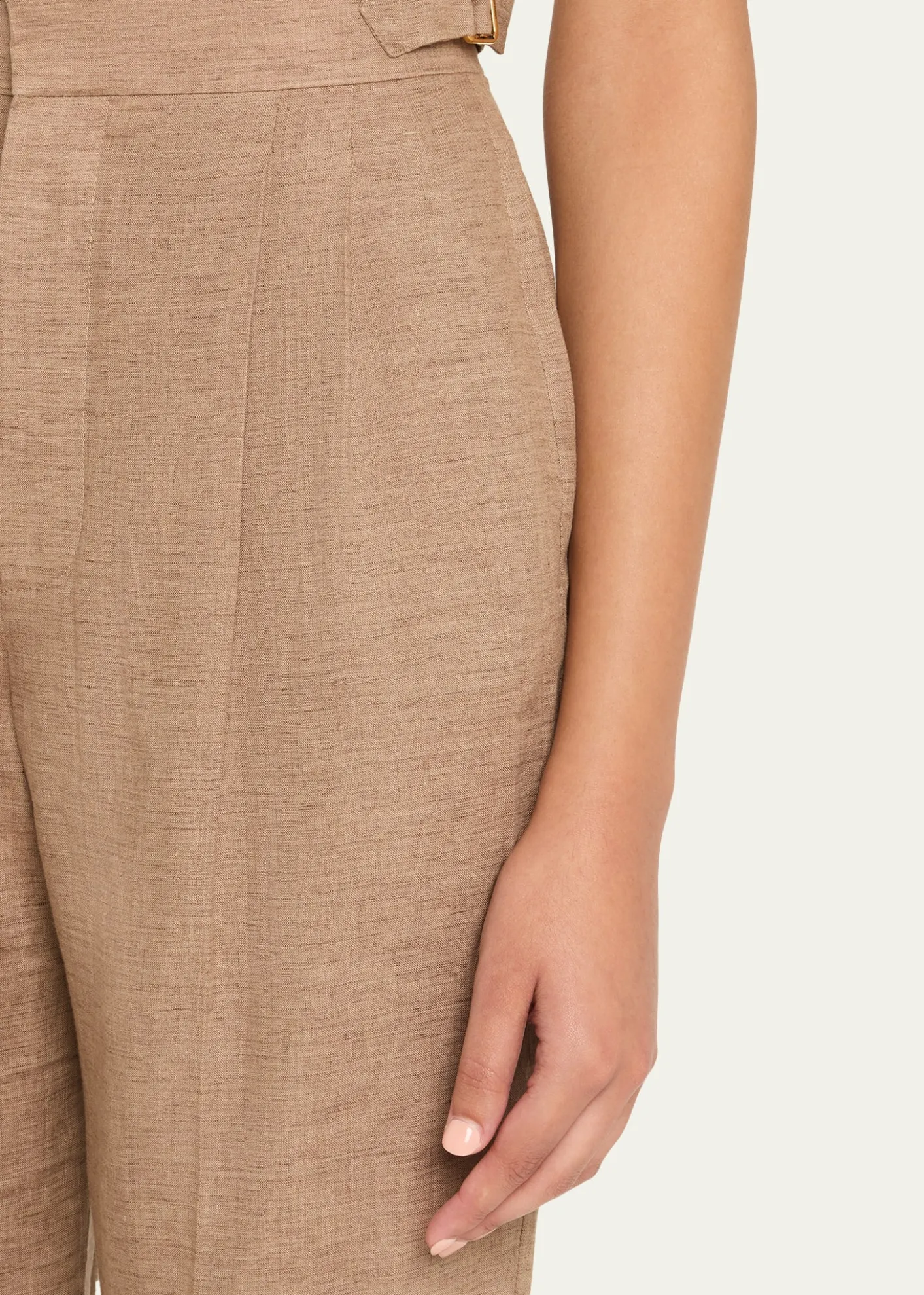 Loro PianaMalik Solaire Linen Pleated Straight-Leg Trousers