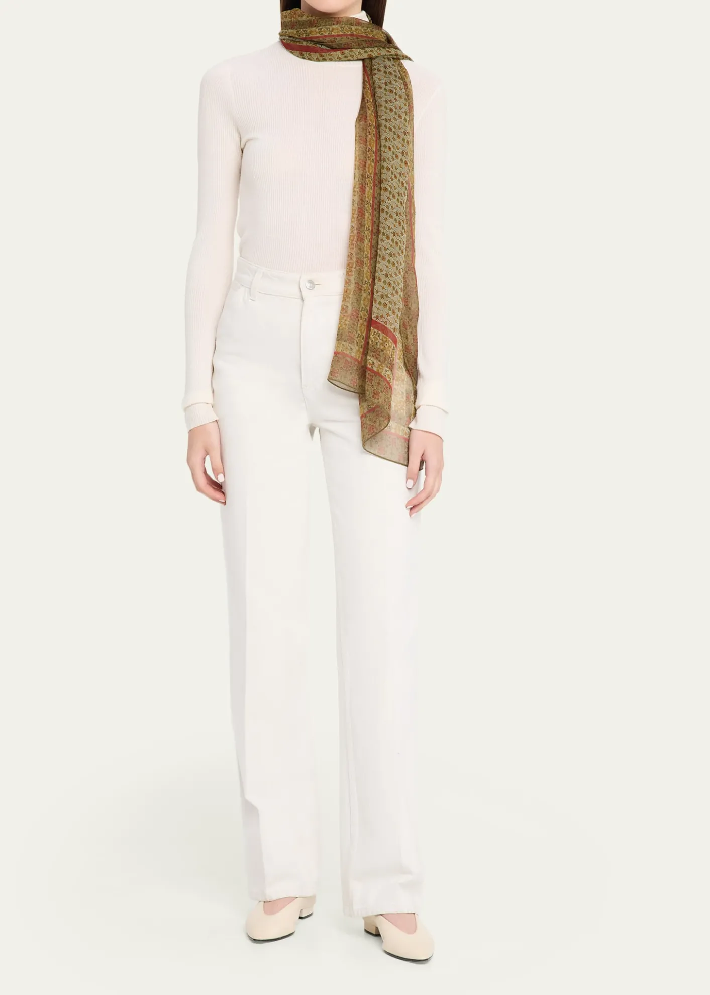Loro PianaMarigold Silk Chiffon Scarf