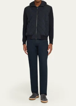 Loro PianaMen's Ampay Quilted Microfiber Bomber Jacket