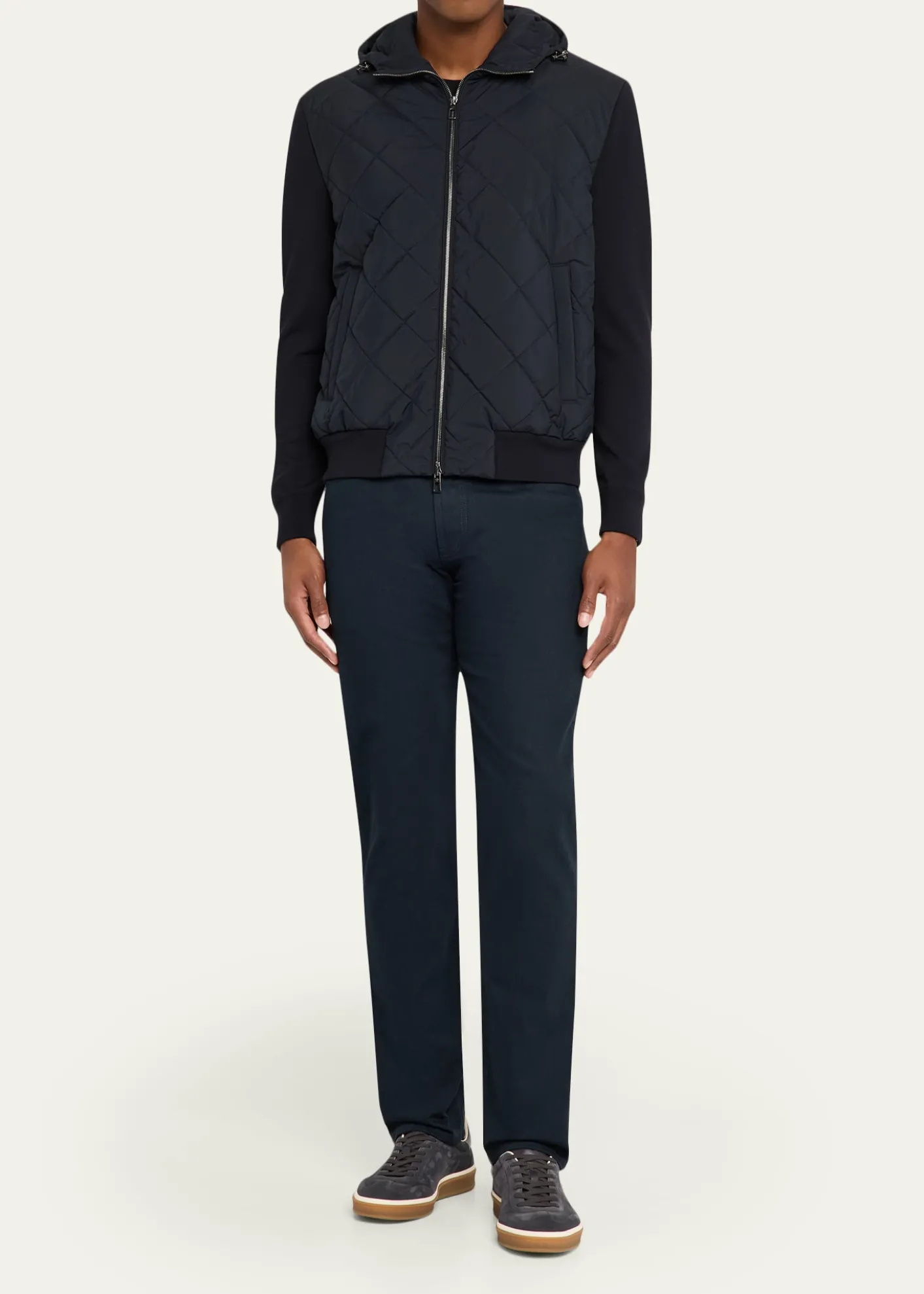 Loro PianaMen's Ampay Quilted Microfiber Bomber Jacket