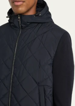 Loro PianaMen's Ampay Quilted Microfiber Bomber Jacket