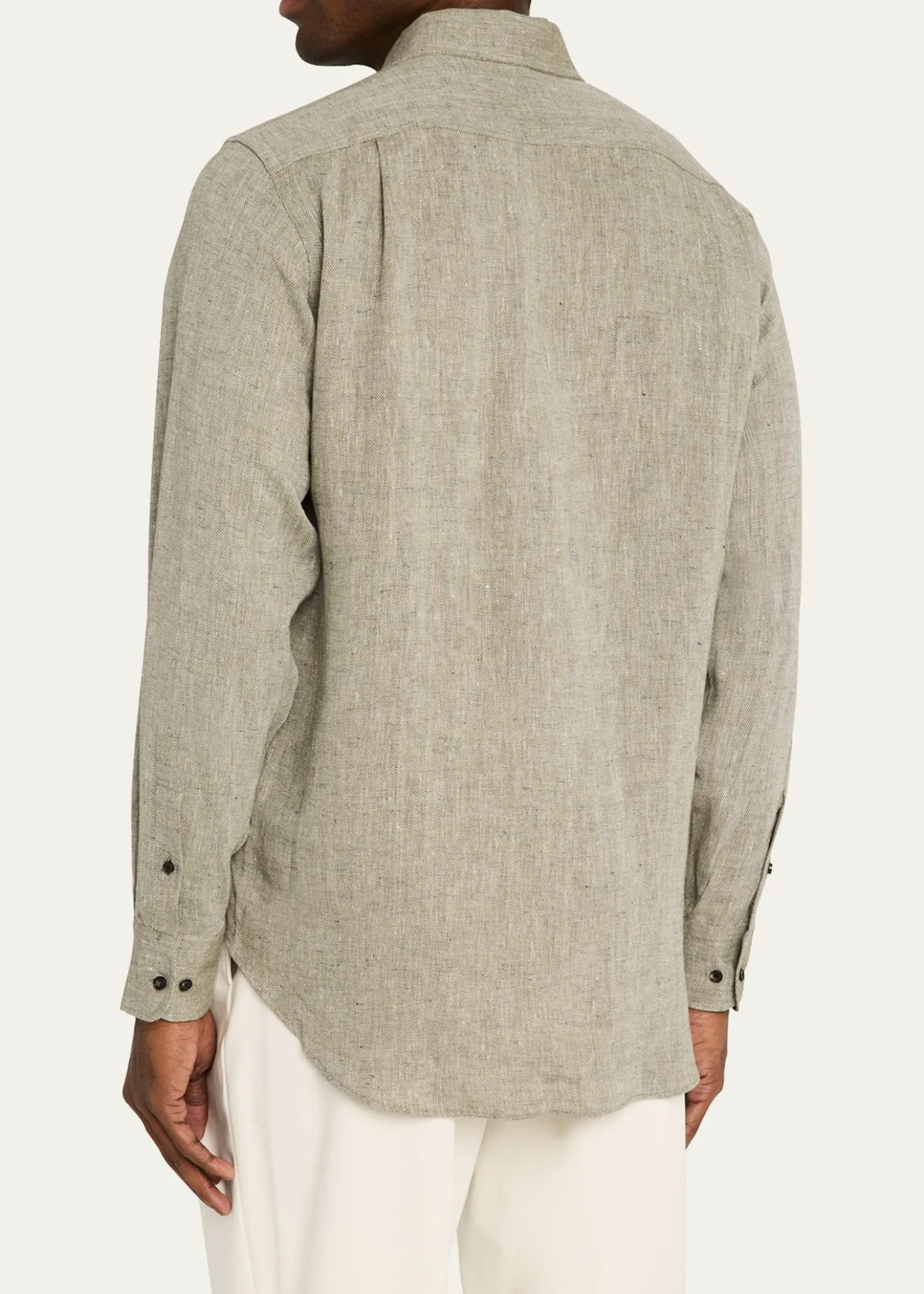Loro PianaMen's Andre Summer Linen Casual Button-Down Shirt