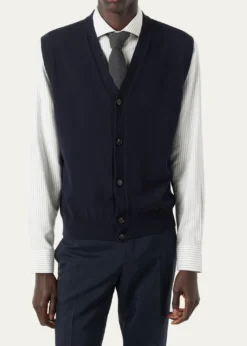 Loro PianaMen's Baby Cashmere Knit Classic-Fit Vest
