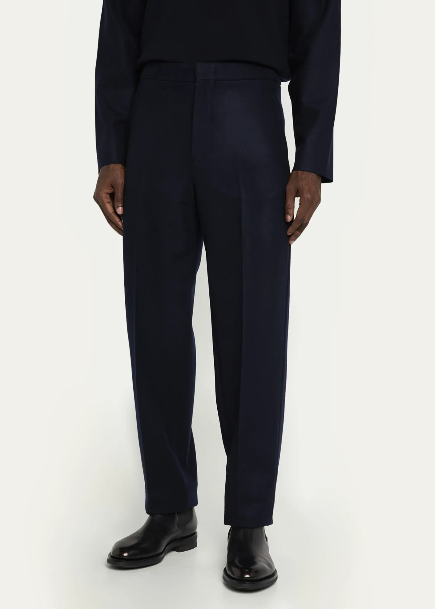 Loro PianaMen's Breia Wool and Cashmere Zip-Pocket Trousers
