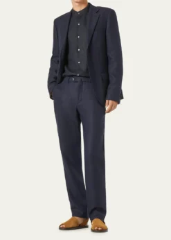 Loro PianaMen's Carlo Antigua Flax Trousers