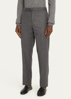 Loro PianaMen's Carlo Cashmere Flannel Trousers