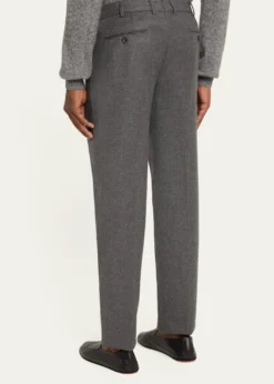 Loro PianaMen's Carlo Cashmere Flannel Trousers