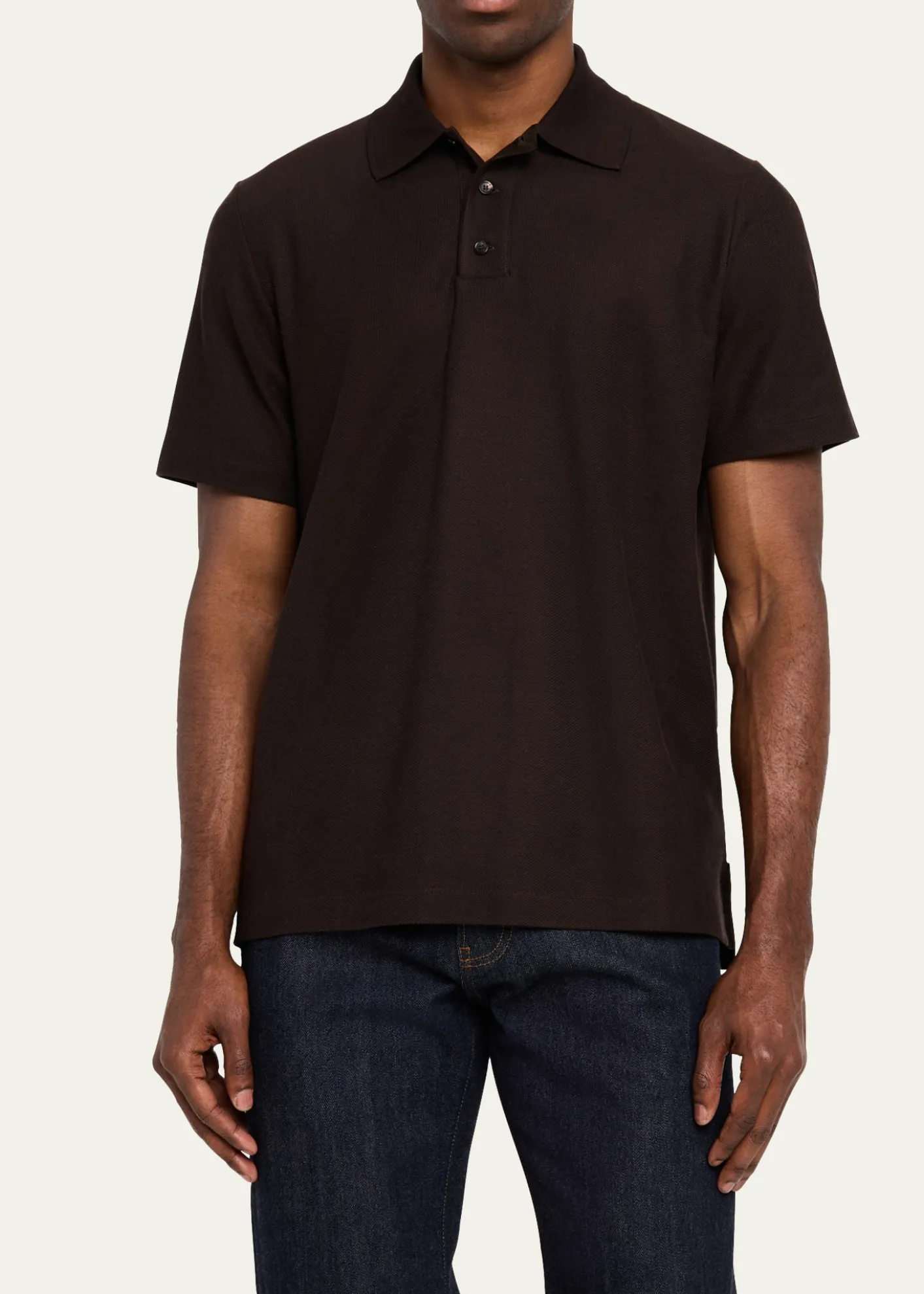 Loro PianaMen's Cerro Cotton and Cashmere Polo Shirt