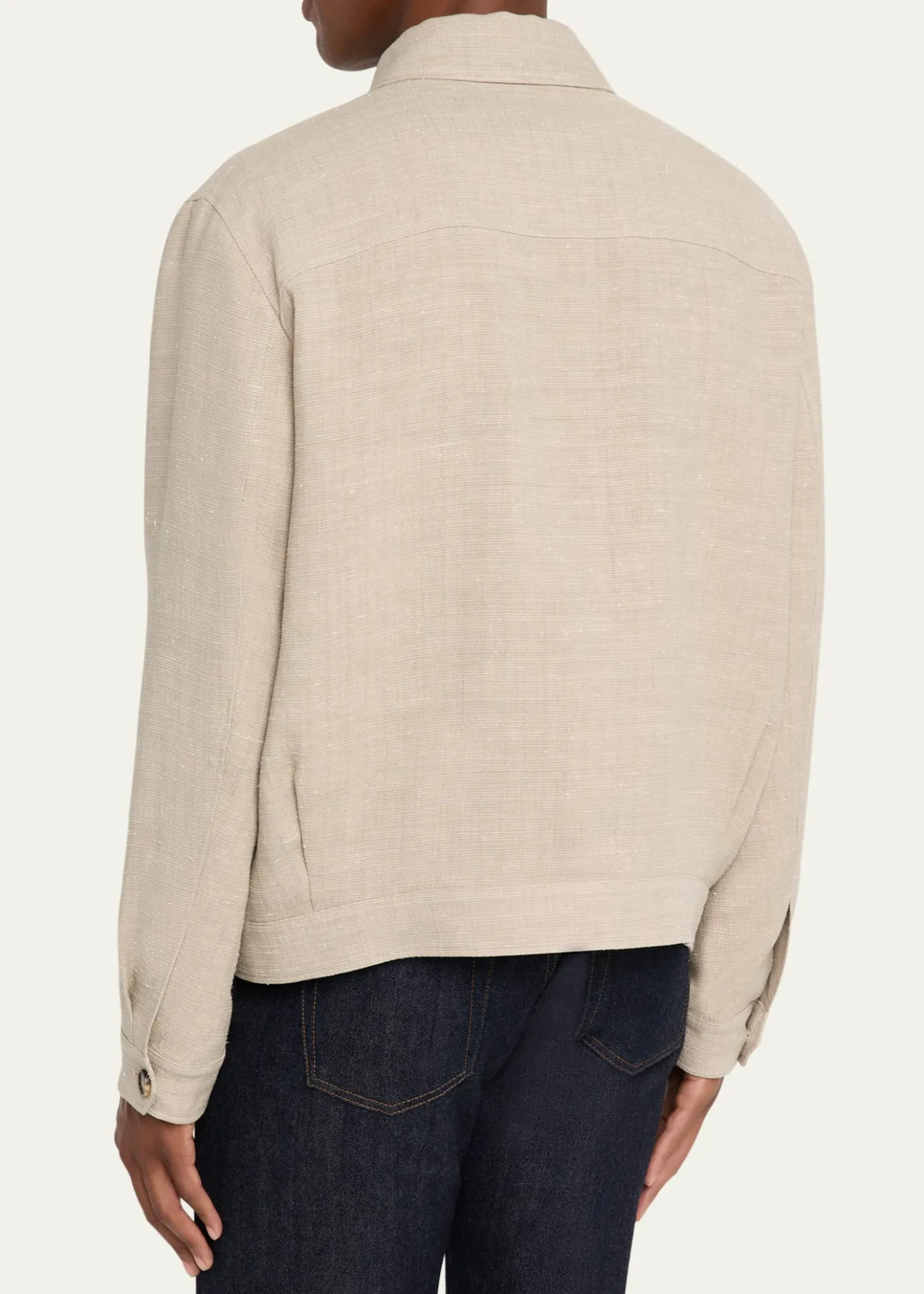 Loro PianaMen's Clem Summer Linen and Silk Blouson
