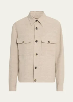 Loro PianaMen's Clem Summer Linen and Silk Blouson