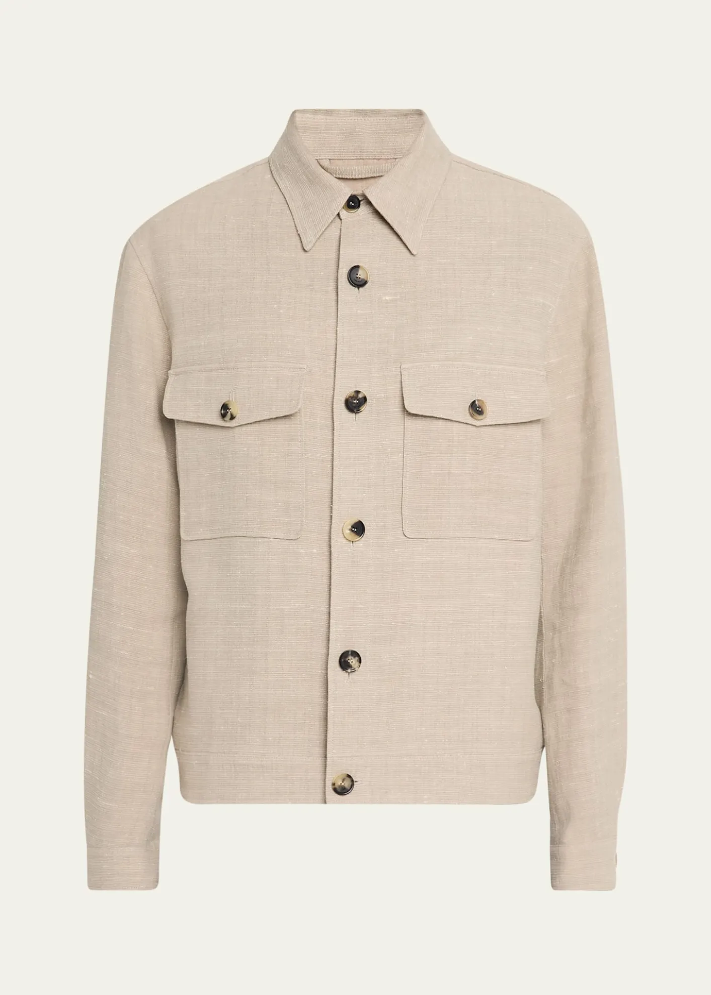 Loro PianaMen's Clem Summer Linen and Silk Blouson