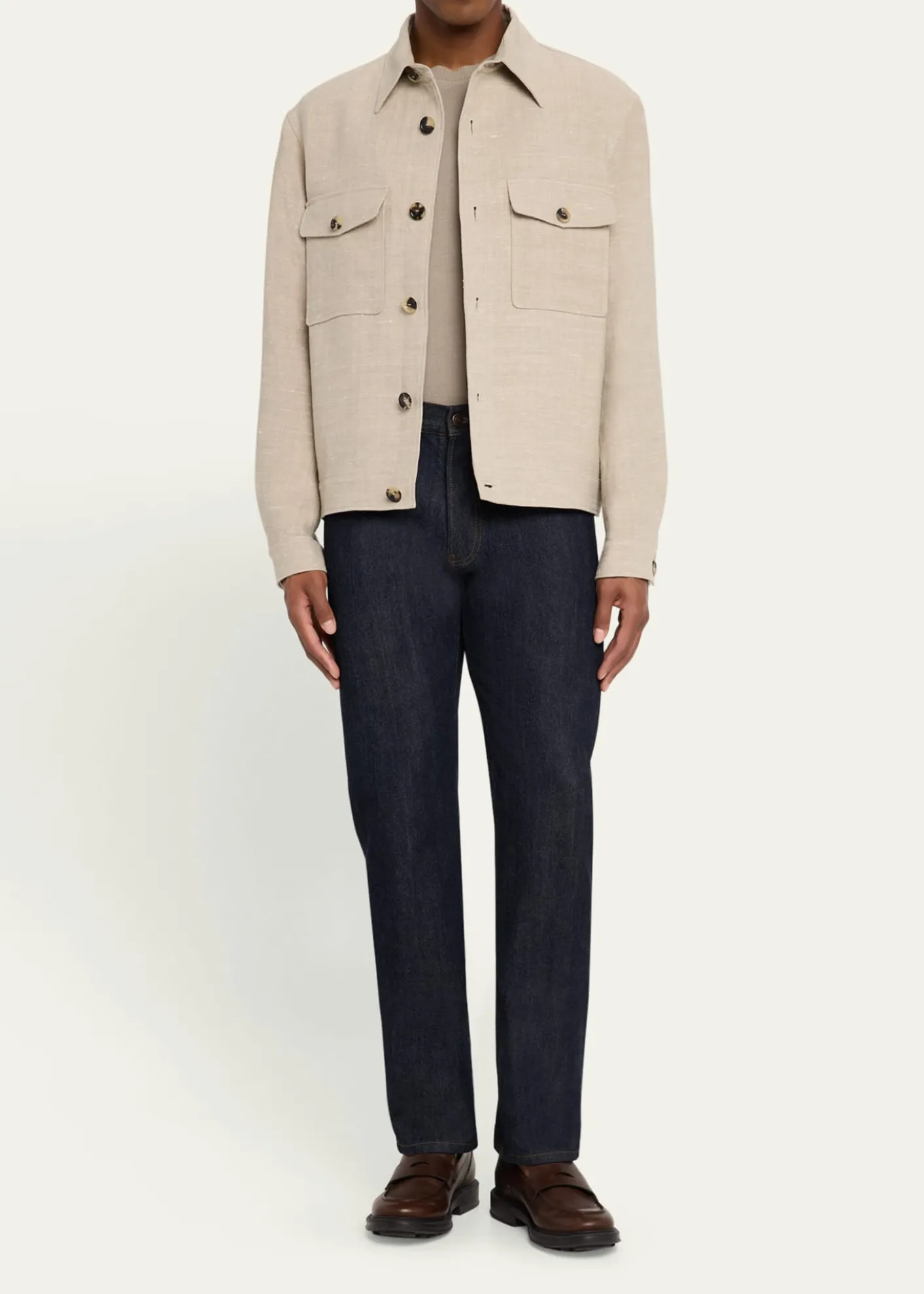 Loro PianaMen's Clem Summer Linen and Silk Blouson