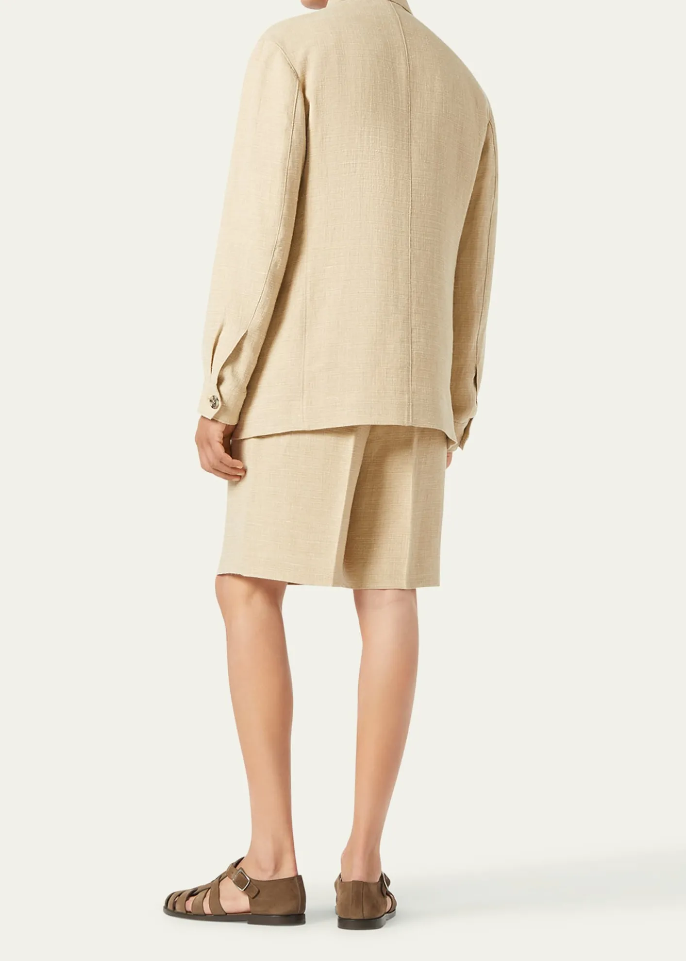 Loro PianaMen's Clem Summer Linen and Silk Shirt Jacket