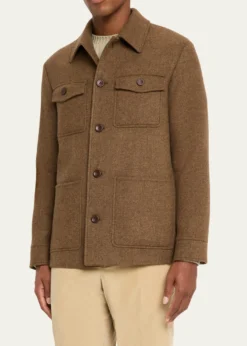 Loro PianaMen's Devis Caban Wish® Wool and Cashmere Jacket