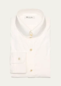 Loro PianaMen's Elia Cotton Flannel Dress Shirt
