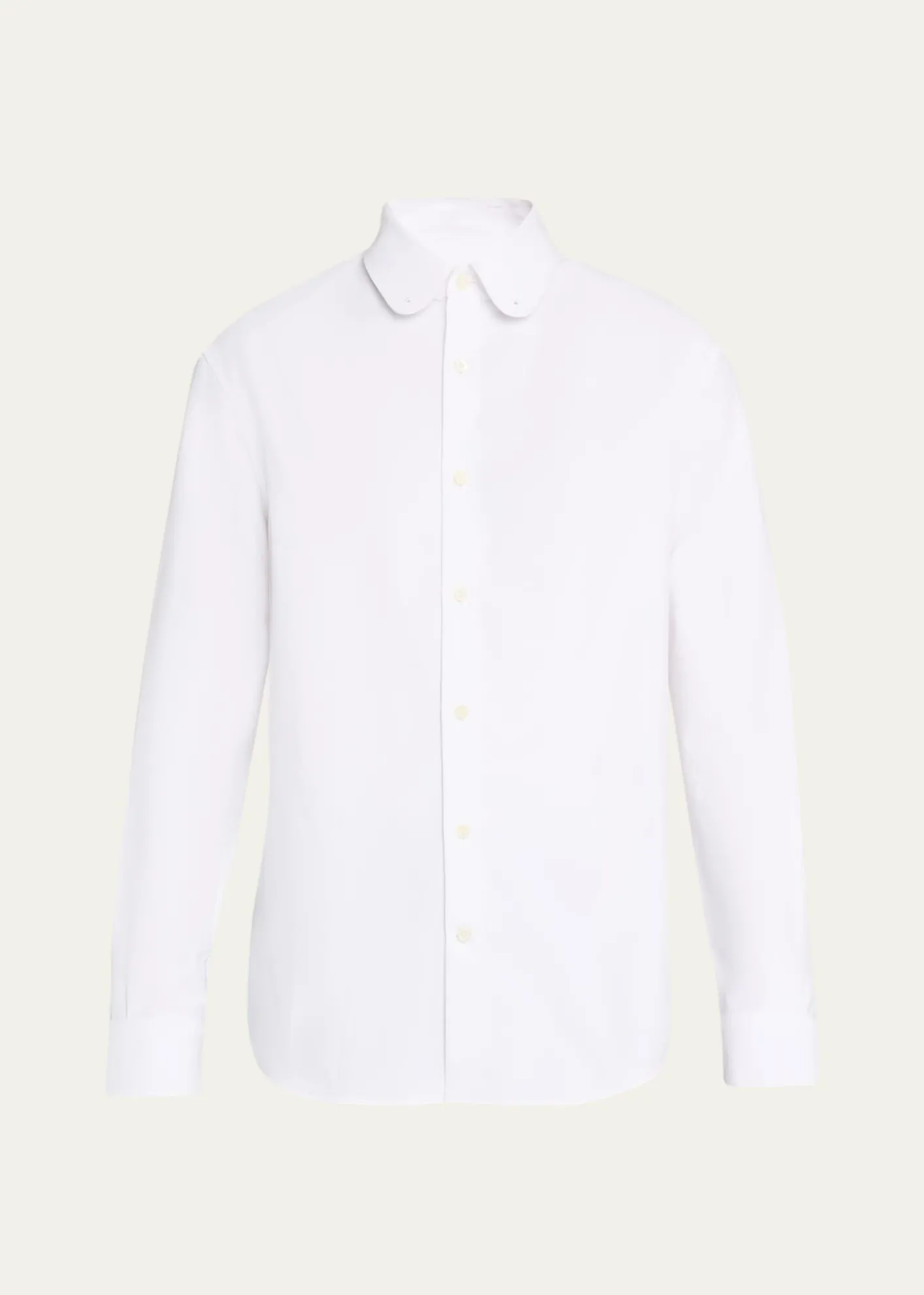Loro PianaMen's Elia Cotton Round-Collar Sport Shirt