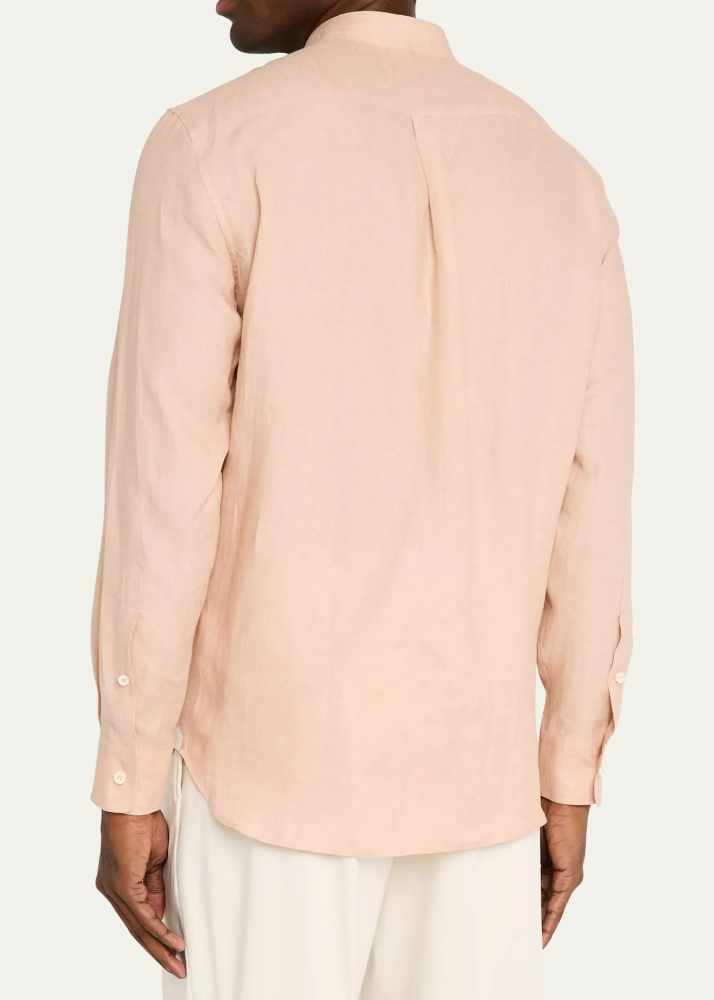 Loro PianaMen's Elia Linen Mandarin-Collar Sport Shirt