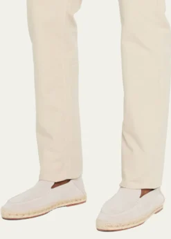Loro PianaMen's Foldover Suede Espadrille