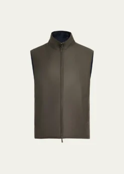 Loro PianaMen's Grian Gifts of Kings Reversible Full-Zip Vest